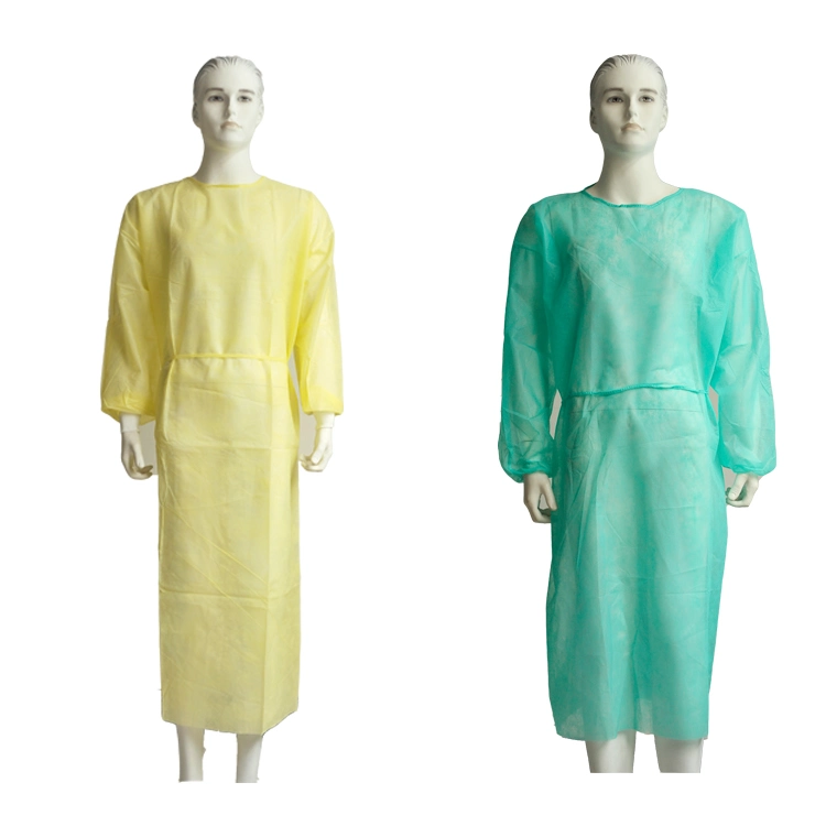 CE Medical Disposable Non-Sterile Reinforced Surgical Gowns Polypropylene Isolation Gown