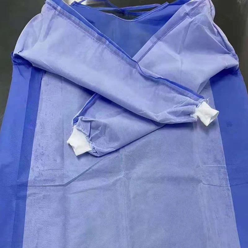 En13795 SMMS Disposable Reinforced Surgical Gown