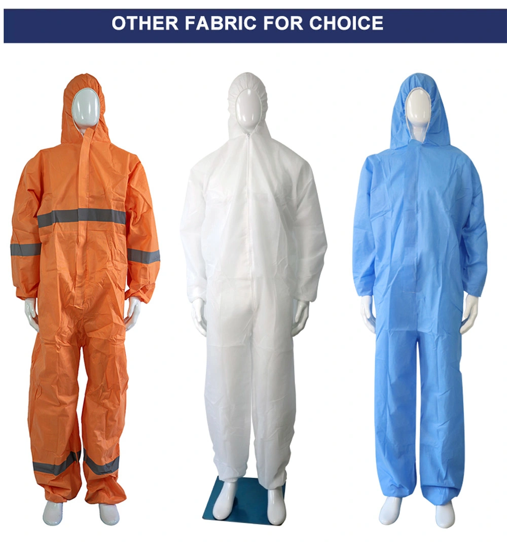 Overall Disposable Against Liquid Splashes SMS Protective Workwear Safety Coverall