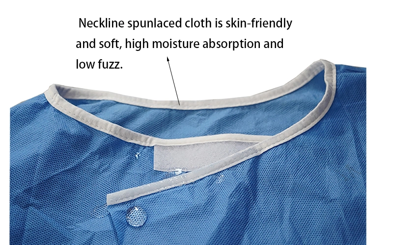 Eco-Friendly Resistant Moisture Medical Supplies Reinforced Surgical Gown