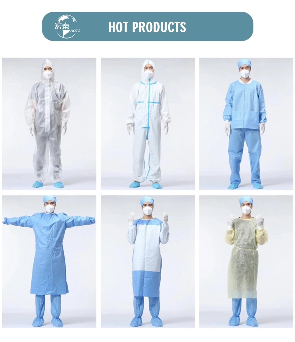 Durable Safety Clothing Disposable Medical Coverall Isolation Clothing Suit