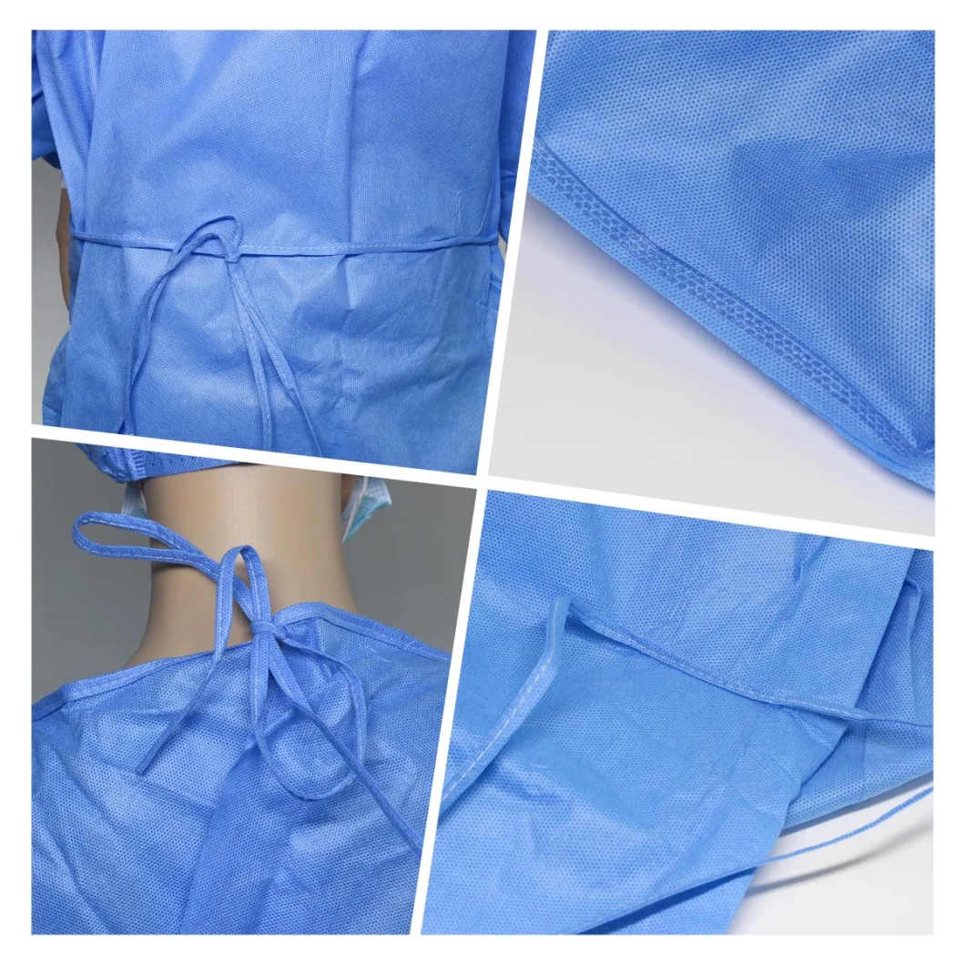 Factory Supply Disposable Poly - Reinforced Surgical Gown Hospital Gown